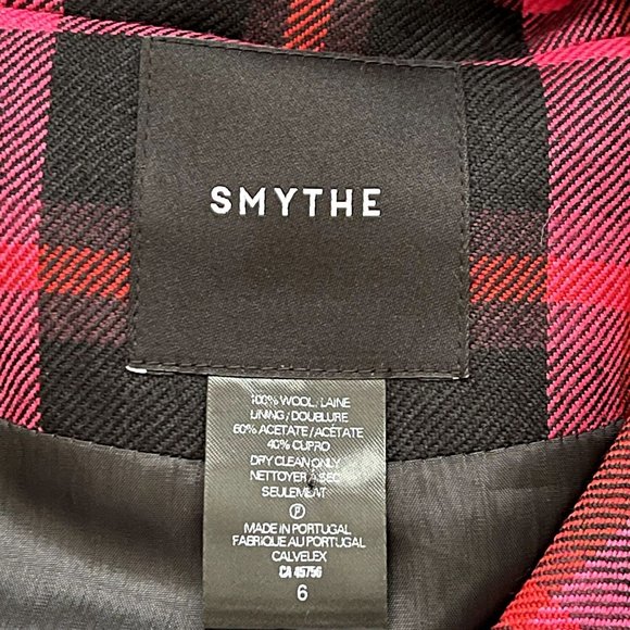 Smythe Patch Pocket Duchess Blazer in Pink Tartan - Picture 7 of 8
